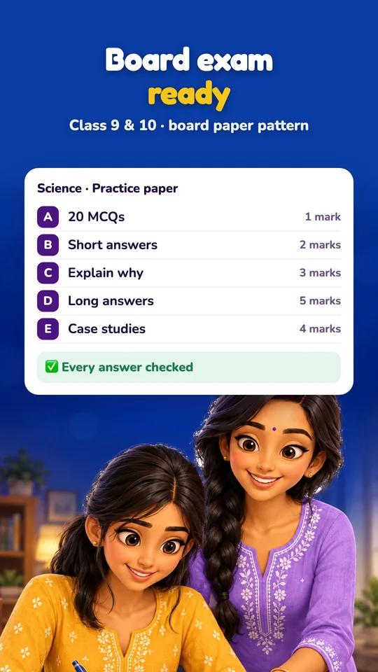 Board exam ready — Class 9 and 10 practice papers in the board paper pattern