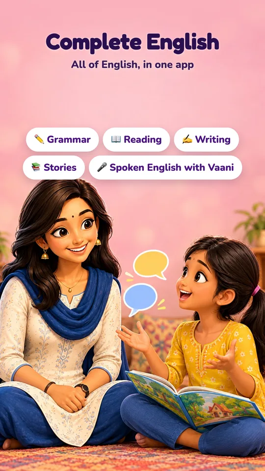 Complete English — grammar, reading, writing, stories and spoken English with Vaani